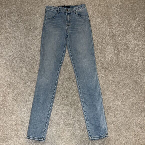 J Brand Maria High Rise Skinny Jeans Women’s Size 25 Light Wash Stretch - Picture 1 of 7
